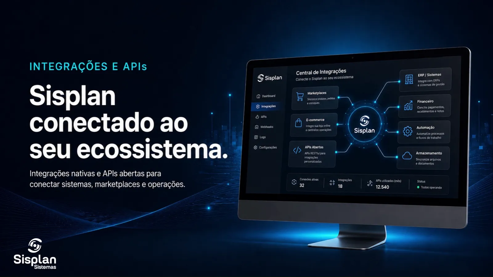Pedido do marketplace e da loja virtual chegando no ERP, e a transportadora recebendo a carga sem redigitar na expedição. Vídeo oficial Sisplan.